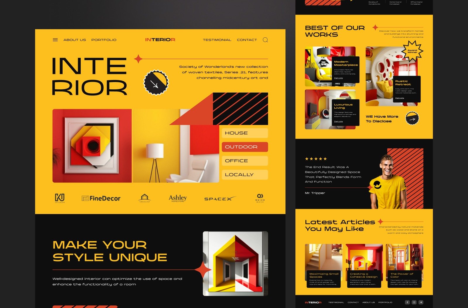 Interior website design