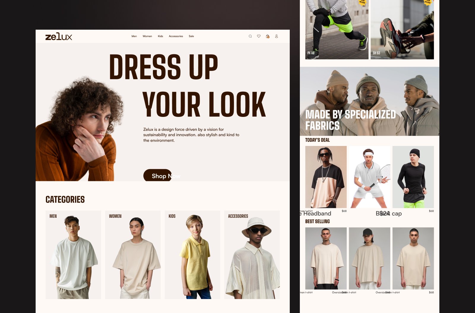 Zelux ecommerce website