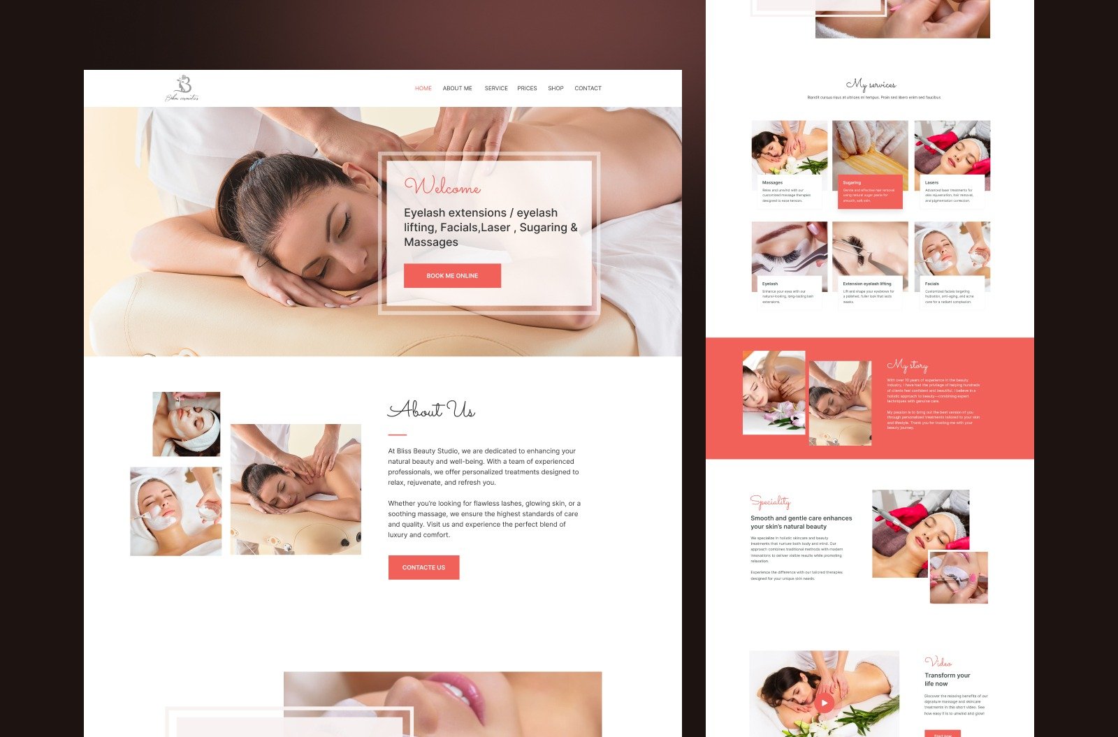 Beauty and wellness website