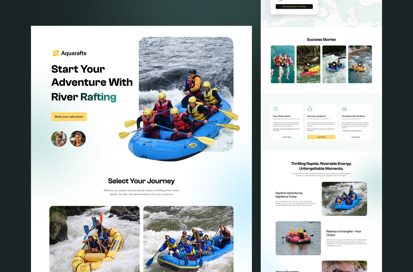 Aquaraft- river rafting website