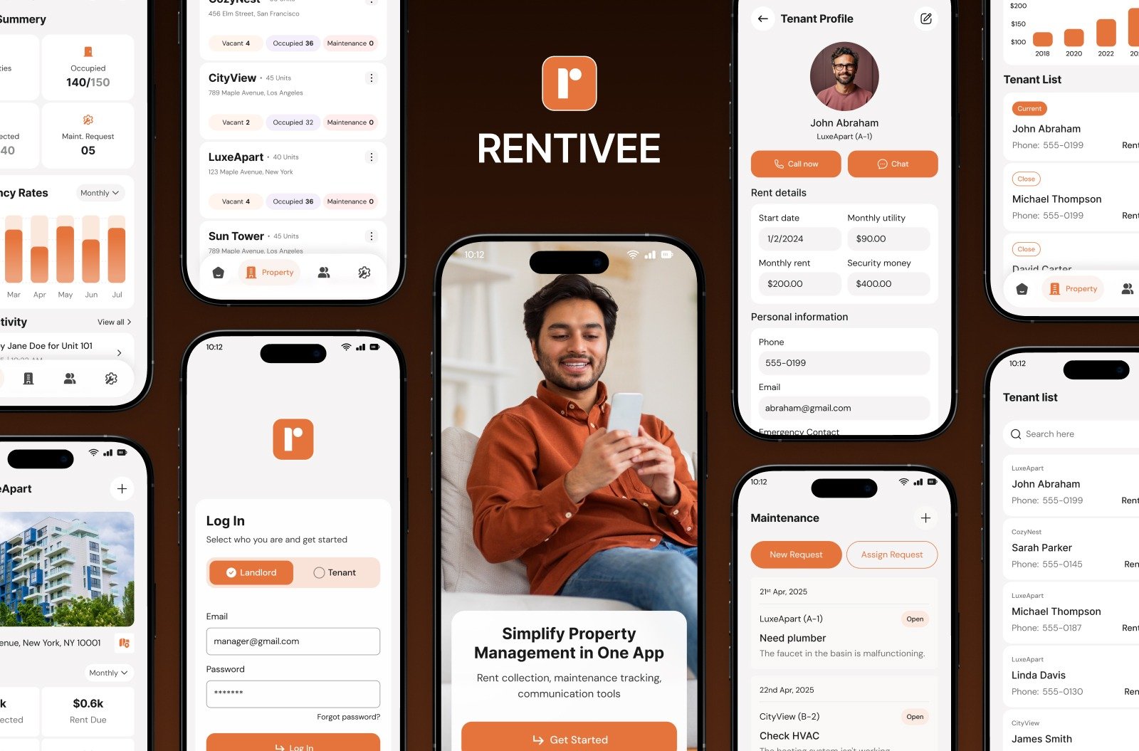 Rentivee property management mobile app