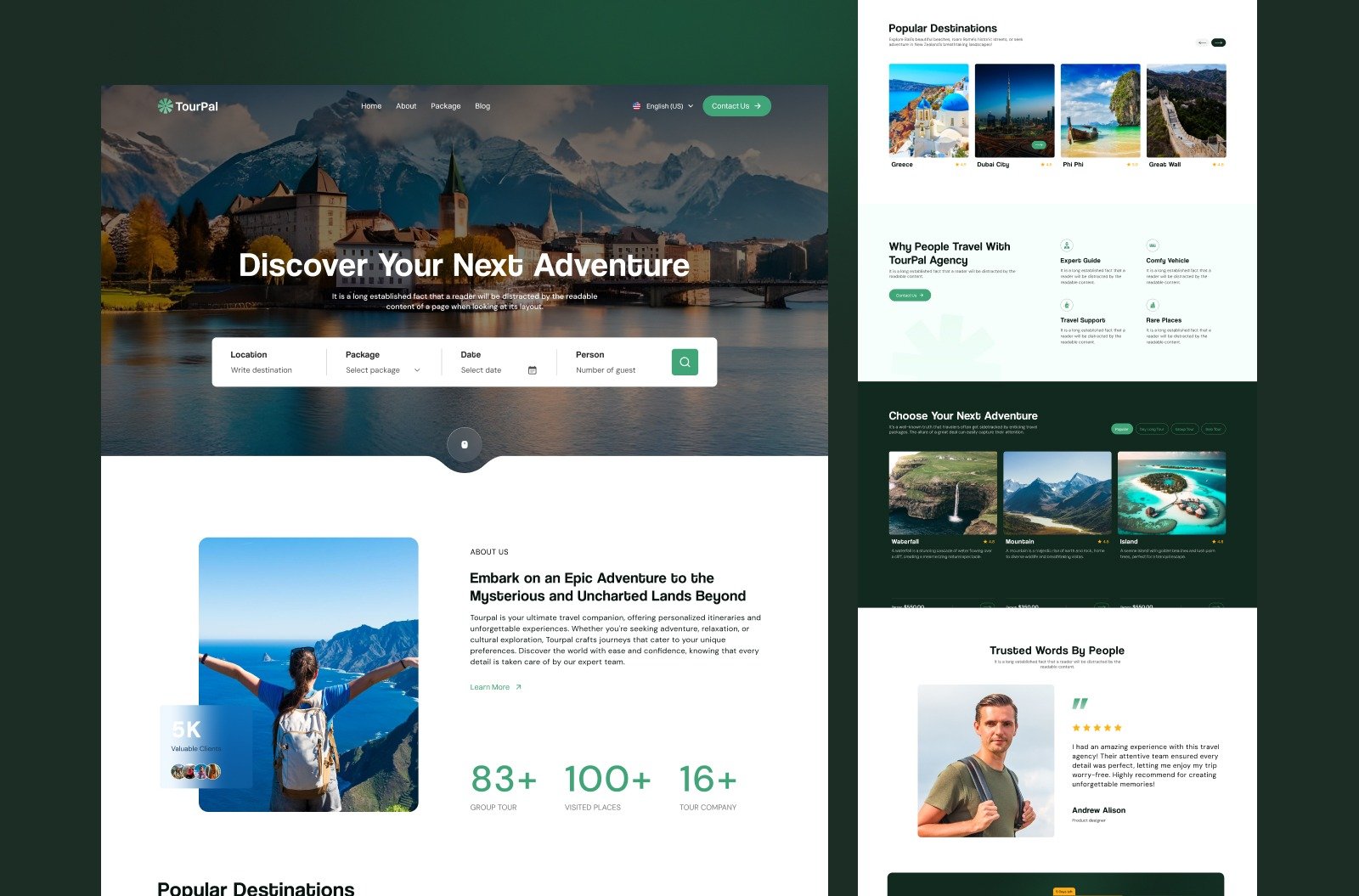 Tourpal travel website