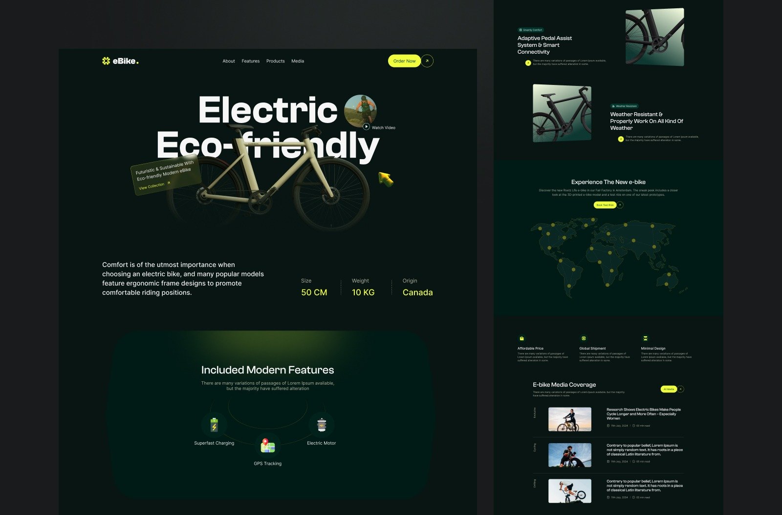 ebike website design